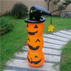 Trick or Treat! Stackable Pumpkin Tumbler with Witch Hat & Ghost Faces for Festive Ambiance