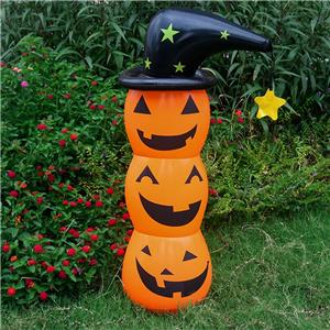 Trick or Treat! Stackable Pumpkin Tumbler with Witch Hat & Ghost Faces for Festive Ambiance