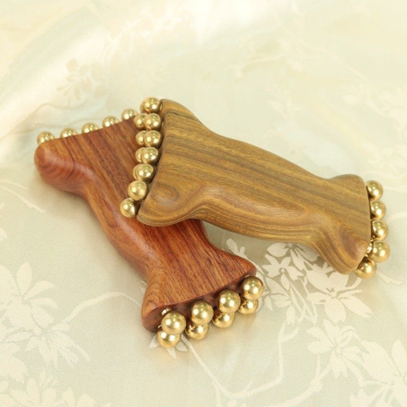 Traditional Craftsmanship Wooden Massager with Gear Mechanism for Precision Massage