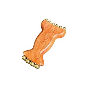 Gear Shaping Technology Wooden Massager with Brass Grooves for Neck & Shoulders