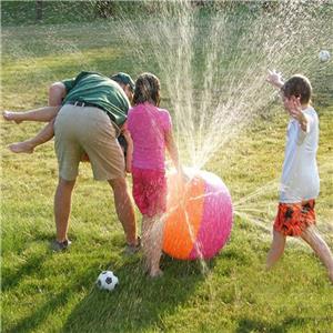 Inflatable Sprinkler Beach Ball for Family Water Games - 60cm PVC Summer Toy