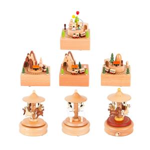 Premium Beech Wood Music Box with Ferris Wheel Scene - Home Decor