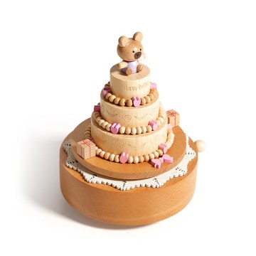 Premium Beech Wood Music Box with Ferris Wheel Scene - Home Decor