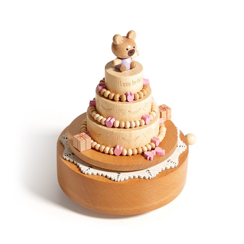 Premium Beech Wood Music Box with Ferris Wheel Scene - Home Decor