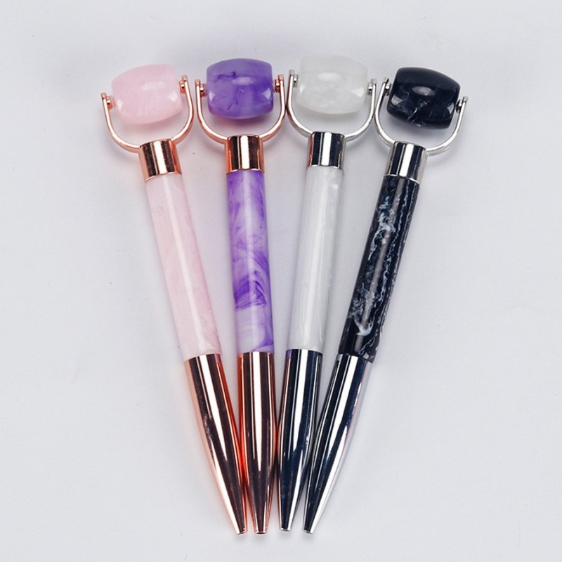 Office & Study Essential: Resin Pen with Facial Massager - Customizable for Business Gifts