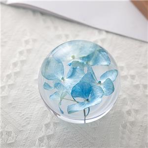 Resin Dried Flower Crystal Ball Paperweight - Customizable for Christmas/Birthday/Valentine's Day Gifts