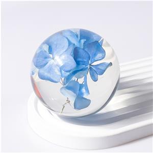 Resin Dried Flower Crystal Ball Paperweight - Customizable for Christmas/Birthday/Valentine's Day Gifts