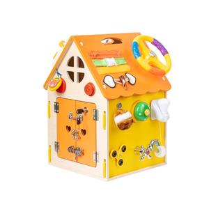 Montessori Wooden Busy House with Lights & Music - Early Education Toy for Age 3+