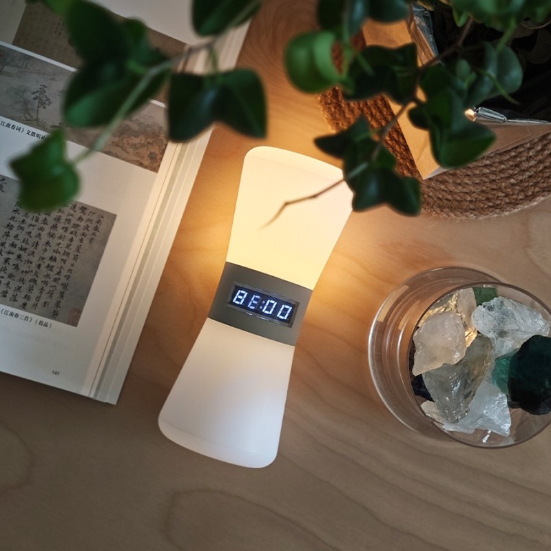 Digital Hourglass-Inspired Night Light Self-Sensing Reverse Function Dual-Click Control Countdown Timer Novelty Gift