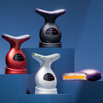 7 Colour LED Face Neck Lifting Massager for Women 3 Modes Anti-Aging Wrinkle Remover Skin Tightening Face Toning Firming Device