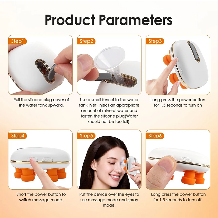 Portable steam eye massager
