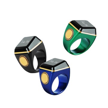 2025 New Muslim Smart Ring with Prayer Reminder/Tasbih Counter/Kaaba Guidance, IPX7 Waterproof, OLED Display, 30-Day Standby