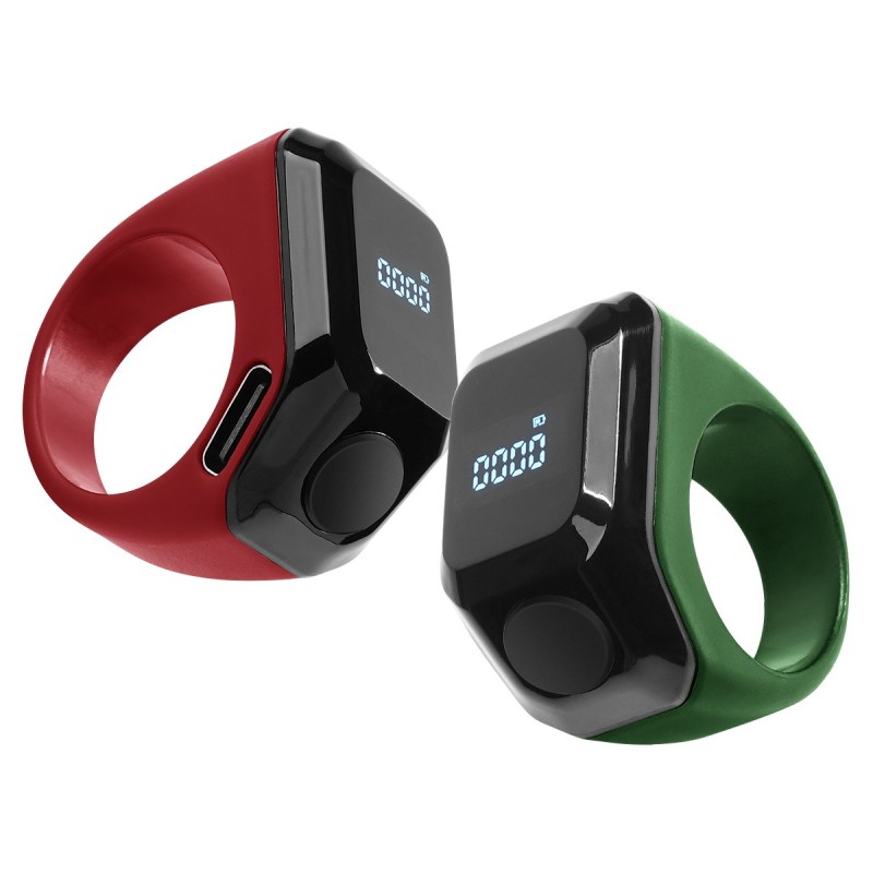 Halal-Certified Smart Ring for Men - OLED Display, Customizable Tasbih Alerts, 30-Day Battery