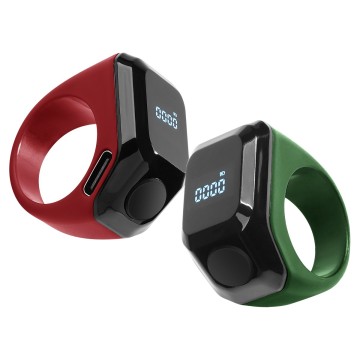 Halal-Certified Smart Ring for Men - OLED Display, Customizable Tasbih Alerts, 30-Day Battery