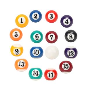 Anti-fade Coating Technology Mini 25mm 32mm 38mm Resin Children's Snooker & Billiard Balls for Fun Recreational Games
