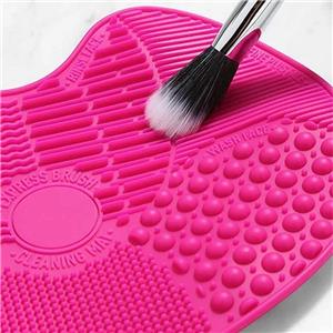 Makeup Brush Cleaning Mat Silicone Brush Cleaning Pads with Suction Cups Suitable for Home and Travel