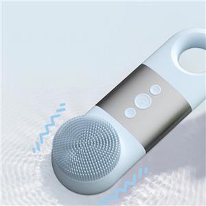 Silicone Facial Cleansing Brush with Cold & Warm Modes - Deep Clean, Pore Tighten, Red Light Therapy & Waterproof Design