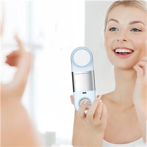 Silicone Facial Cleansing Brush with Cold & Warm Modes - Deep Clean, Pore Tighten, Red Light Therapy & Waterproof Design