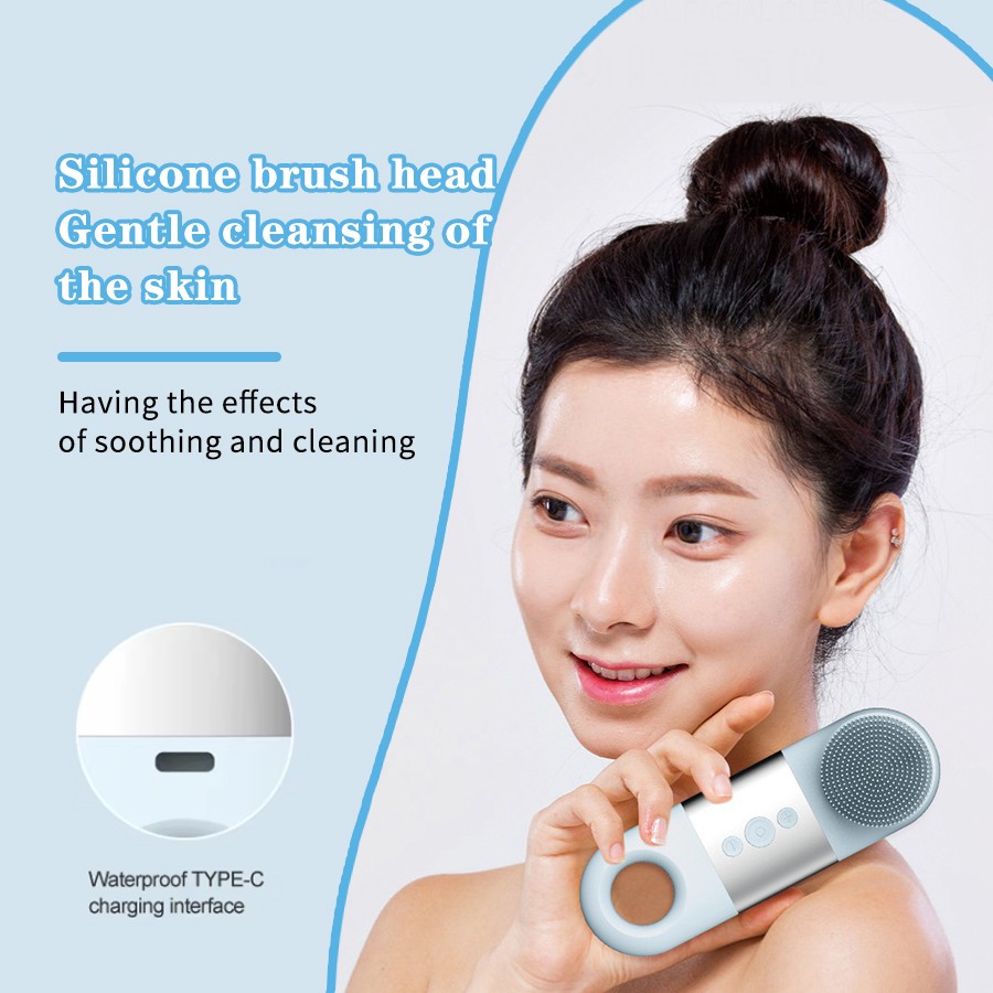 Multifunctional electric ultrasonic facial cleansing brush