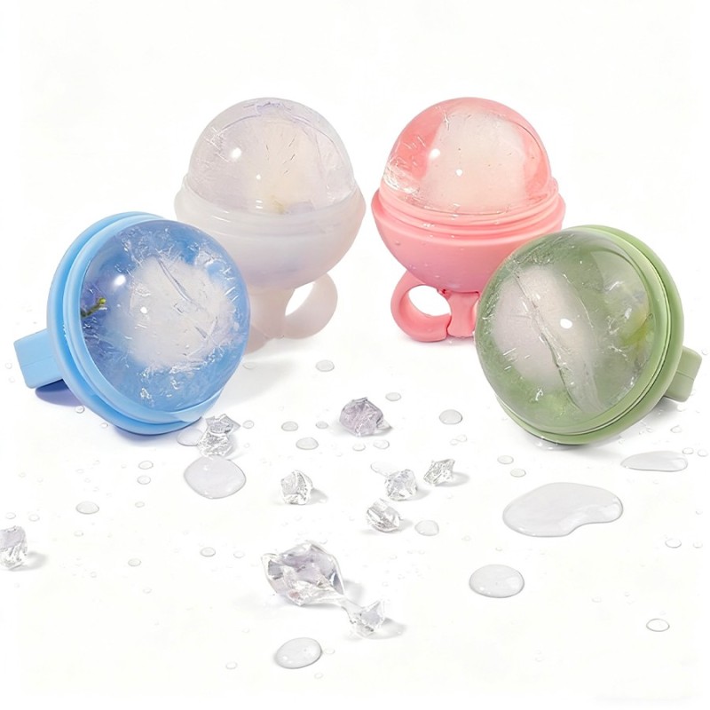 Easy-Fill & Safe Silicone Ice Tool for Facial Firming, Sunburn Recovery & Physical Cooling at Home/SPA
