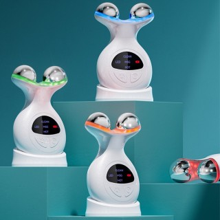 Professional-Grade Home Use Facial Massager with 7 Color Light Therapy, Vibration & 3D Lifting Head