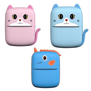Cartoon Bear children's thermal mini printer highlights cute design, key features (thermal printing), connectivity, and target audience
