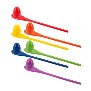Kids' Balance Beam Toy: Thickened Wood Spoons with Eggs, Develop Focus & Motor Skills, 6-Pack