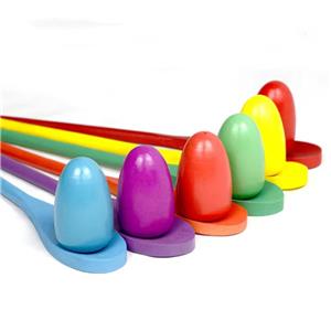 Kids' Balance Beam Toy: Thickened Wood Spoons with Eggs, Develop Focus & Motor Skills, 6-Pack