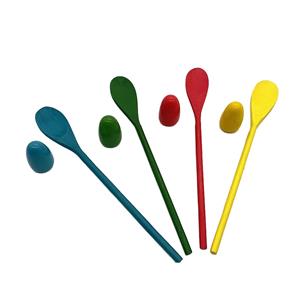Kids' Balance Beam Toy: Thickened Wood Spoons with Eggs, Develop Focus & Motor Skills, 6-Pack