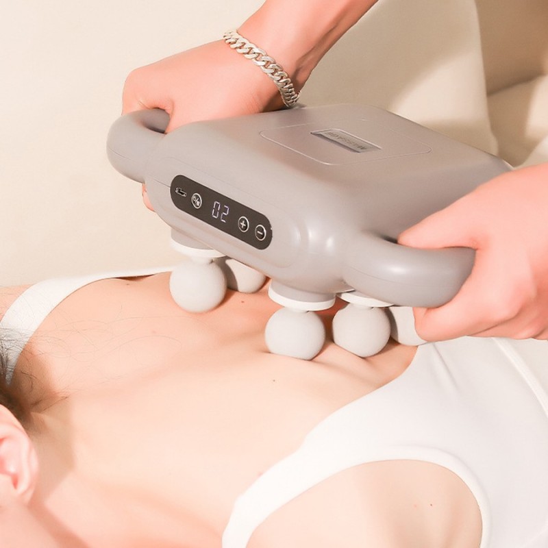 8-core Engine Fascia Gun with Heat Therapy: 14MM Deep Kneading for Full Body Muscle Relaxation