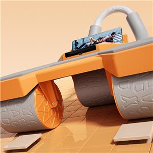 Three Wheels Home Gym Training Abdominal Power Wheel ABS Roller Sport Pulley with Knee Pad Muscle Exercise Tummy Push Wheel