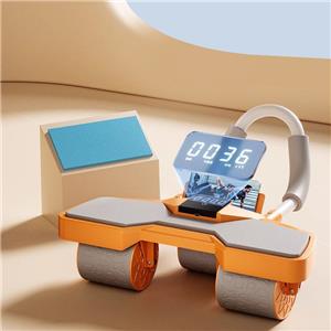 Three Wheels Home Gym Training Abdominal Power Wheel ABS Roller Sport Pulley with Knee Pad Muscle Exercise Tummy Push Wheel