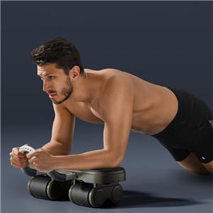 Multifunctional 4-Wheel Ab Roller with Detachable Design for Full-Body Training