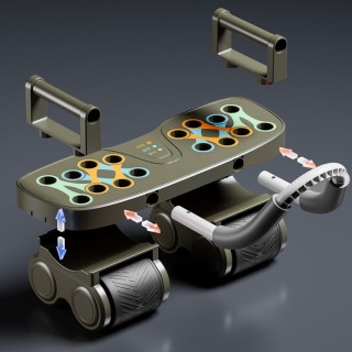 Multifunctional 4-Wheel Ab Roller with Detachable Design for Full-Body Training
