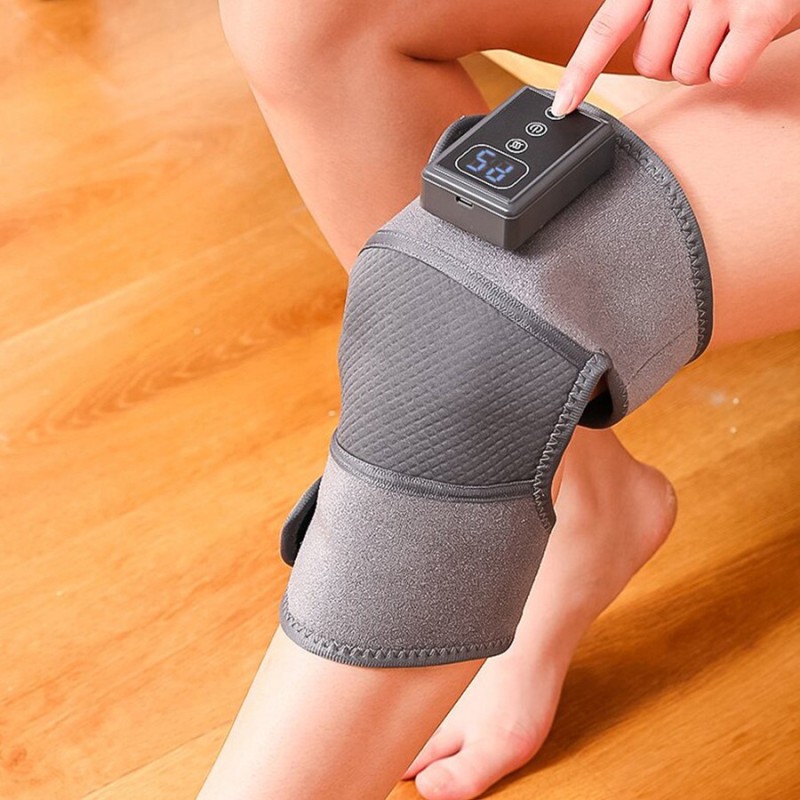 Cordless Electric Heated Knee Brace and Shoulder Heating Pads Elbow Wrap Novelty Gifts with Heat & Vibration for Pain Relief