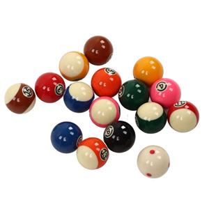 Crystal-Like Resin Pool Balls 16-Piece Set (57.2mm) with Custom Color/Size/Logo for Club & Home