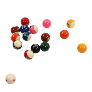 Crystal-Like Resin Pool Balls 16-Piece Set (57.2mm) with Custom Color/Size/Logo for Club & Home
