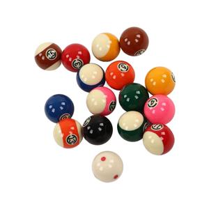 Crystal-Like Resin Pool Balls 16-Piece Set (57.2mm) with Custom Color/Size/Logo for Club & Home