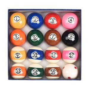 Crystal-Like Resin Pool Balls 16-Piece Set (57.2mm) with Custom Color/Size/Logo for Club & Home