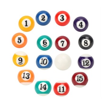 Regulation Size Pool Balls Set (16-Piece) with Custom Material Choices (Resin/Crystal)