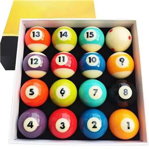 16-Piece 57.2mm Polyester Resin Pool Balls Set with Durable Construction for Billiard Table Game