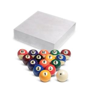 16-Piece 57.2mm Polyester Resin Pool Balls Set with Durable Construction for Billiard Table Game