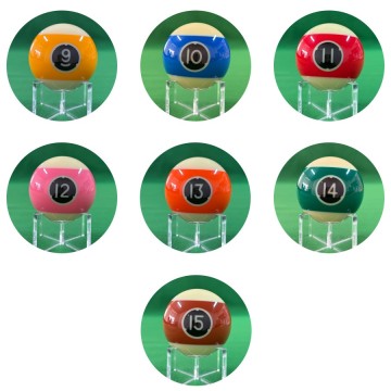 Resin Billiard Ball Set with Perfect Roundness & Balance for Family Games