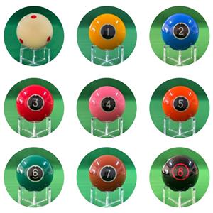 Resin Billiard Ball Set with Perfect Roundness & Balance for Family Games