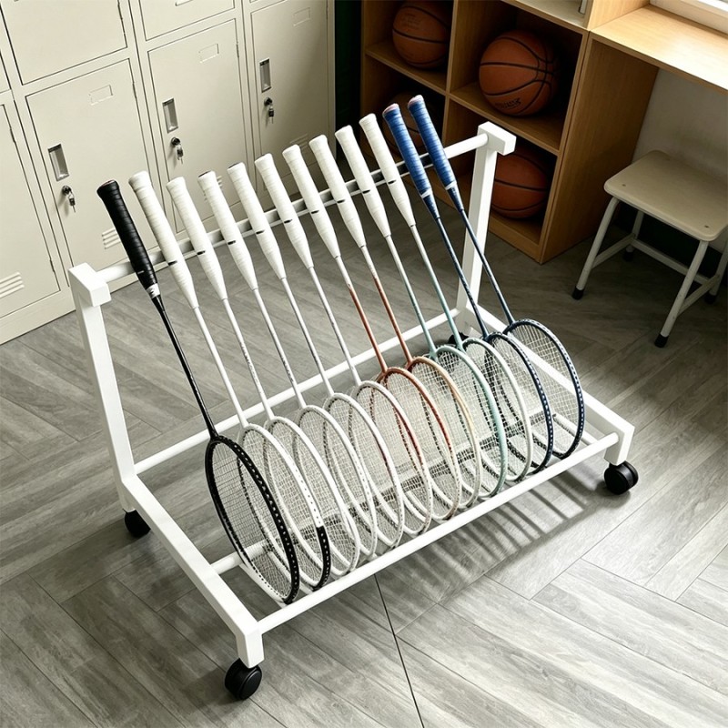 Badminton racket storage rack