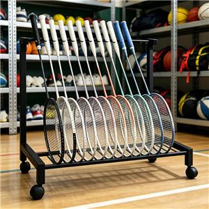 Badminton racket storage rack