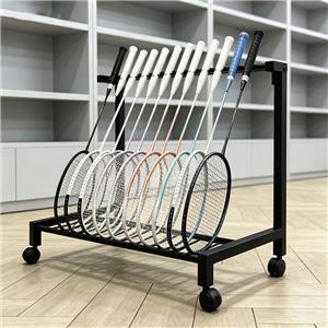 Badminton racket storage rack