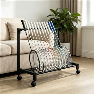 Badminton racket storage rack