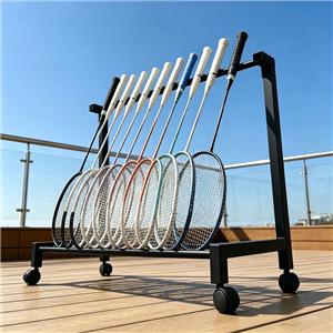 Badminton racket storage rack