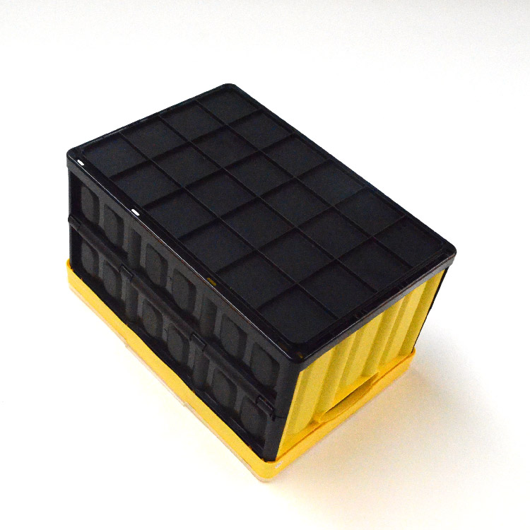 Китай Желтый с черным пластиковым складным контейнером, производитель